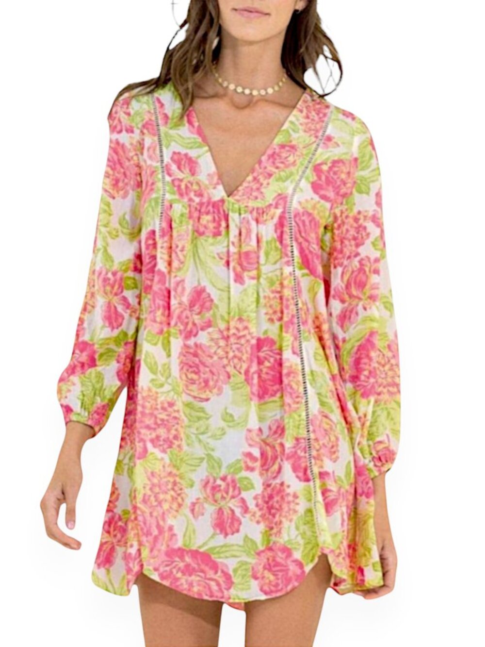 Maaji Chintz Floral Flora Tunic Kaftan Coverup Dress Summer Mini New NWT S